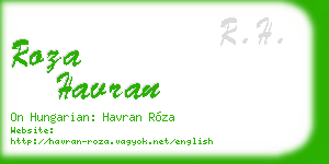 roza havran business card